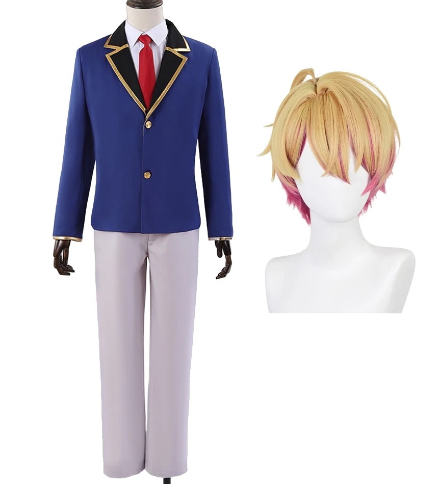 コスプレ衣装 アクア 星野愛久愛海 ウィッグ付き 推しの子 イベント パーティー 変装 演出服 祝日 贈り物 クリスマス パーティー 文化祭