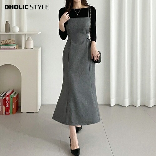 [メガ割りSALE]スクエアネックマーメイドビスチェワンピース・p588759