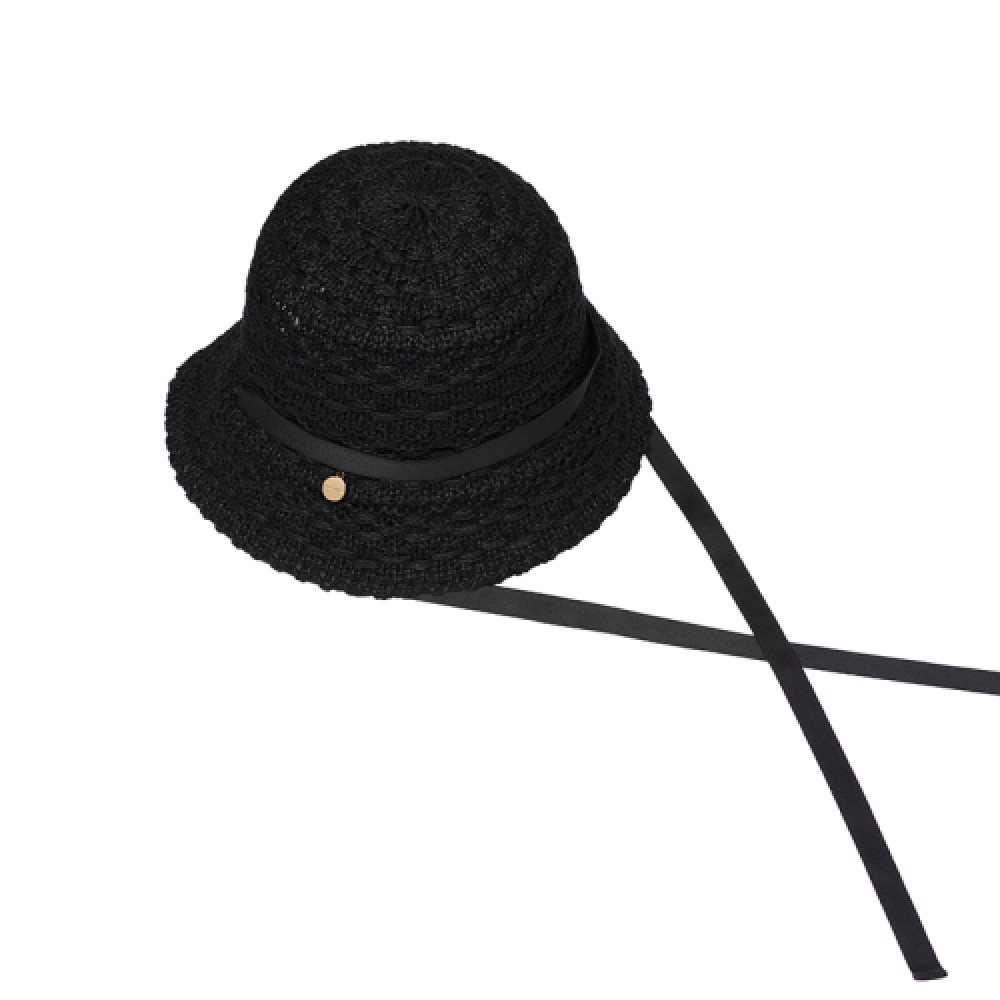 ジェスティーナ J レターかぎ針編みバケットハット BK (JEACEM4BS905BK260)