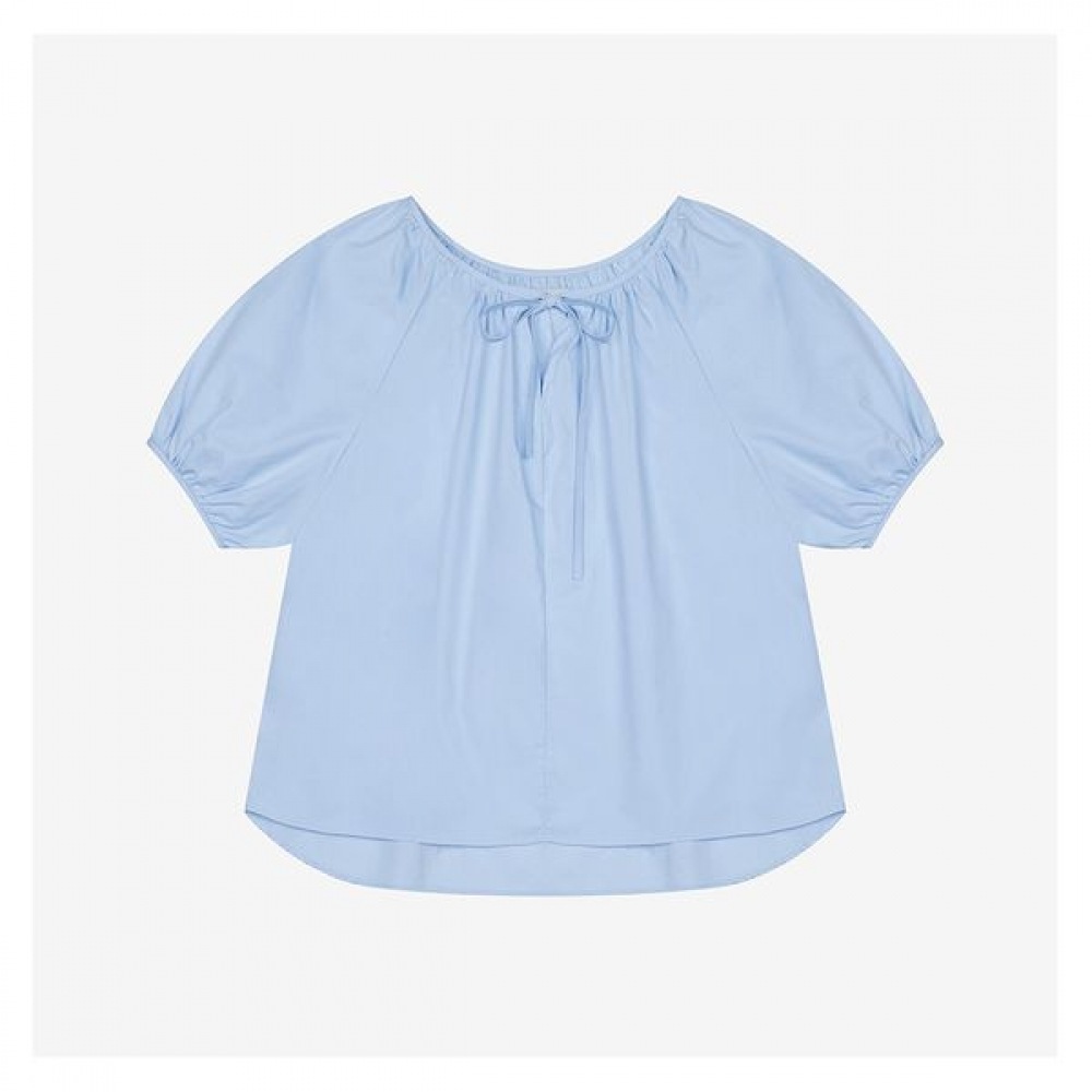 [イザベイ] ラグランリボンシャーリングショートスリーブドレス (VKBAD2449)