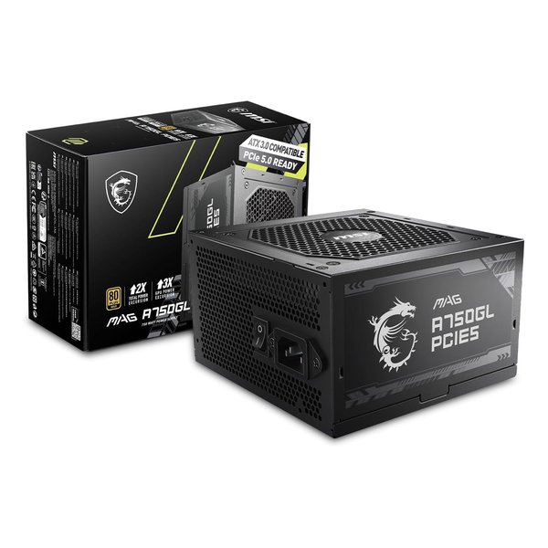 PC電源ユニット 750W 80PLUS GOLD PCIe5.0/ATX3.0ネイティブ対応 MAG A750GL PCIE5