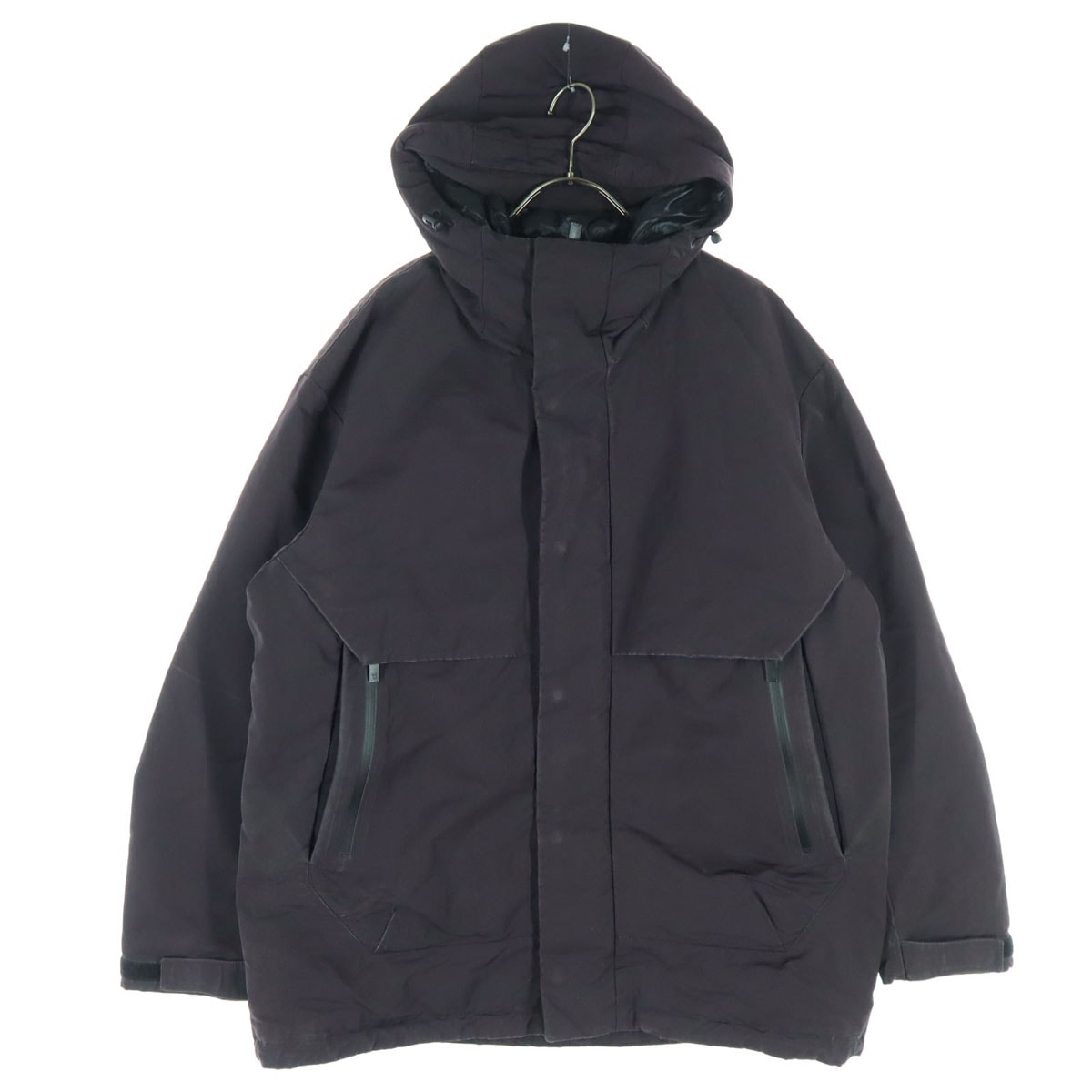 UNIQLO +J ユニクロ プラスジェイ 長袖 フード付き ダウンジャケット M ブラウン メンズ 古着