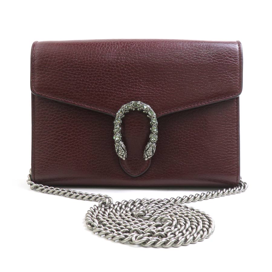 グッチ GUCCI チェーンウォレット ディオニュソス レザー ボルドー レディース 401231 h31191a 51,480円