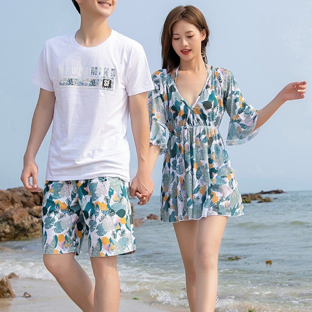 ペア水着 カップルお揃い セットアップ ビーチウエア着やせ ラッシュガード韓国 ビキニ可愛い 夏海 5,370円