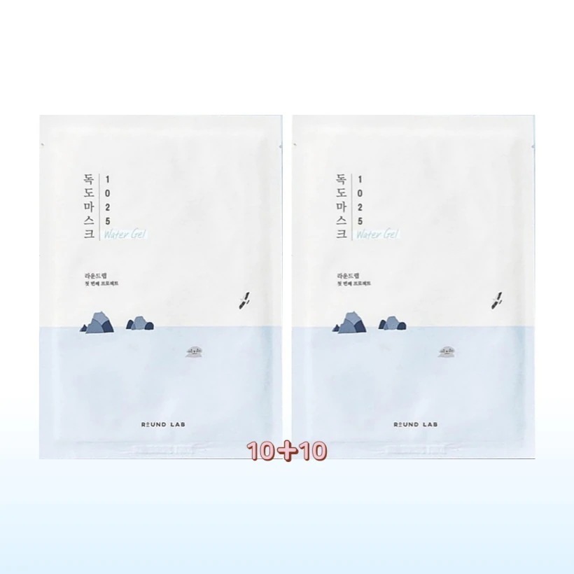 [10+10 水分保湿 マスクパック 韓国人気] 1025 独島 水分ウォーターゲル マスクシート 30ml x20枚 海洋深層水 ヒアルロン酸 原料 クーリング鎮静 高密着ウォーターゲルシート