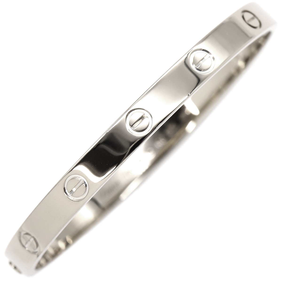 カルティエ Cartier ブレスレット LOVE ラブブレス K18WG ホワイトゴールド #18 750WG 18K 18金 B6067618【中古】