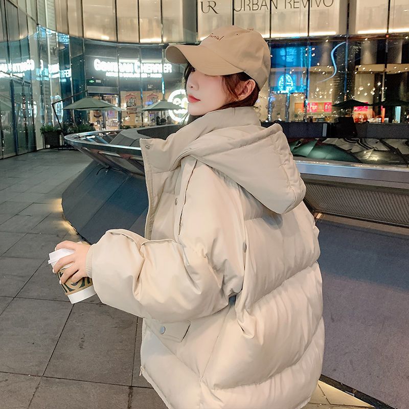 厚いパン服の短いダウン綿服女性韓国版ゆるい秋冬コート綿服2024年新型