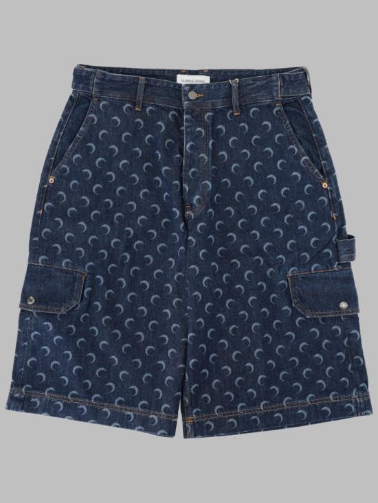 MARINE SERRE Men Shorts USH008A RDEN0002BL80 BLUE