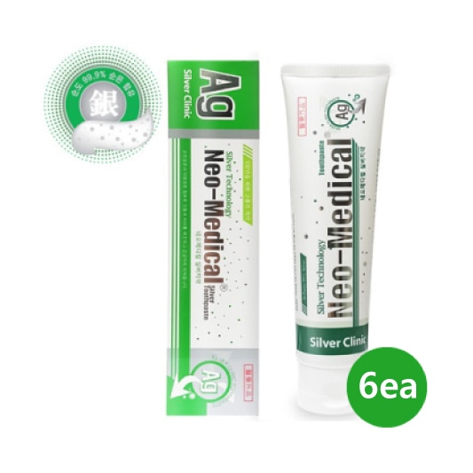 [Neo-Medical] ネオメディカル シルバー 歯磨き粉165g. X 6本セット