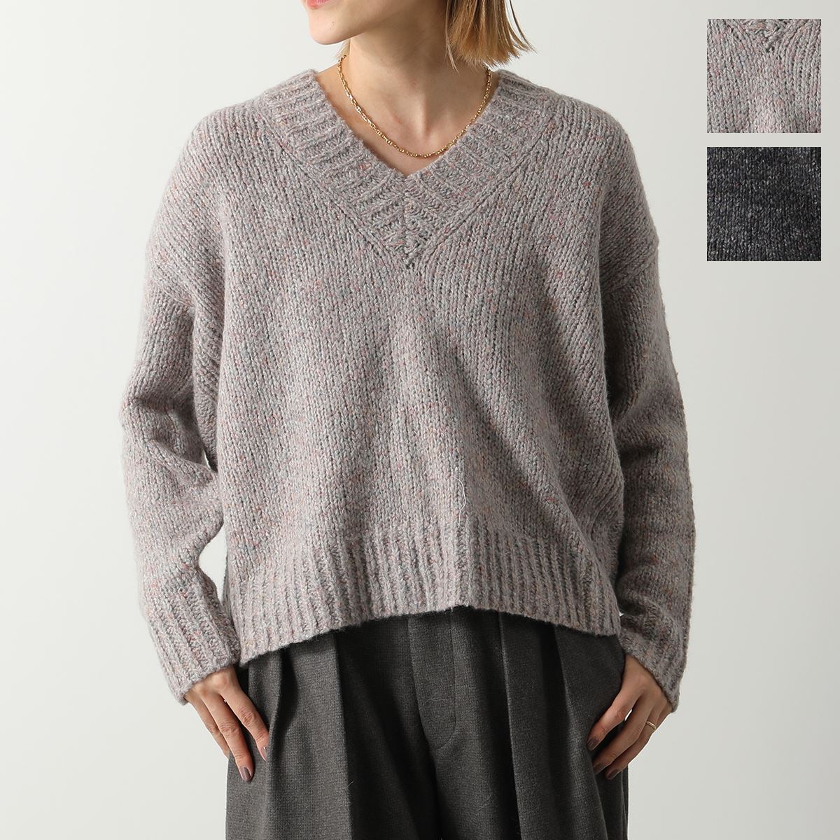 C.T.plage シーティー・プラージュ セーター CT23311 レディース ニット 長袖 Ｖネック ウールブレンド カラー2色