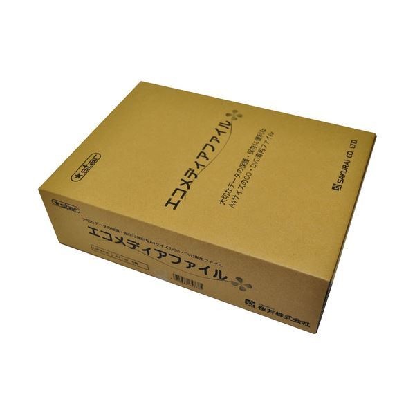 （まとめ）桜井 エコメディアファイル A4 6穴 白 EMFA4W 1パック（5冊） [x4セット]