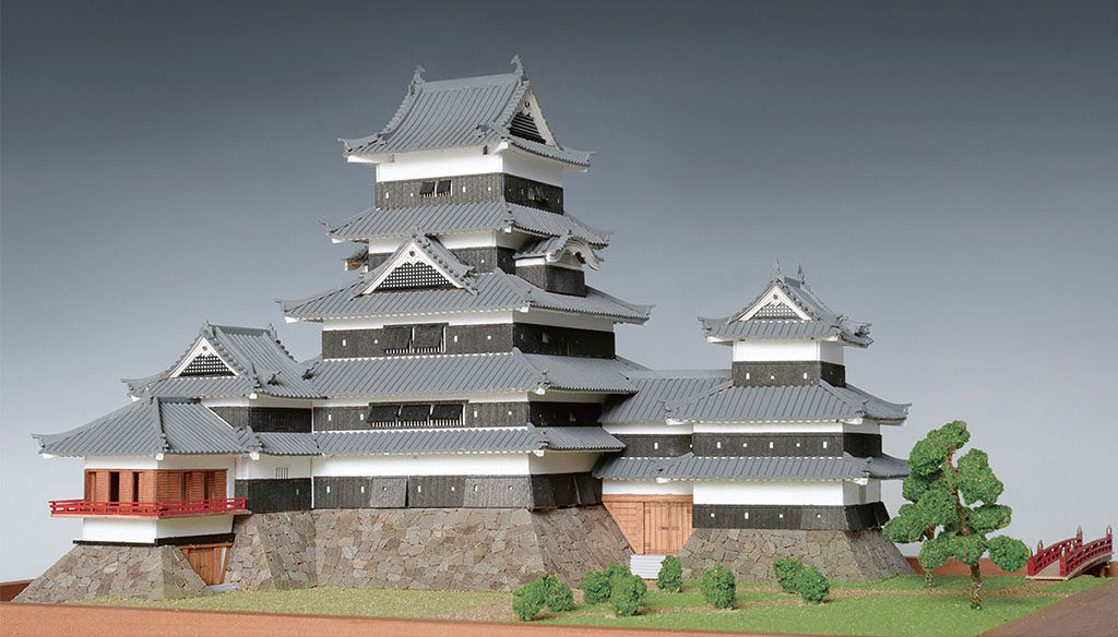 ウッディジョー 1/150 木製模型 松本城(改良版） 木製組立キット UD 1/150 モクセイモケイ マツモトジョウ カイリョウバン