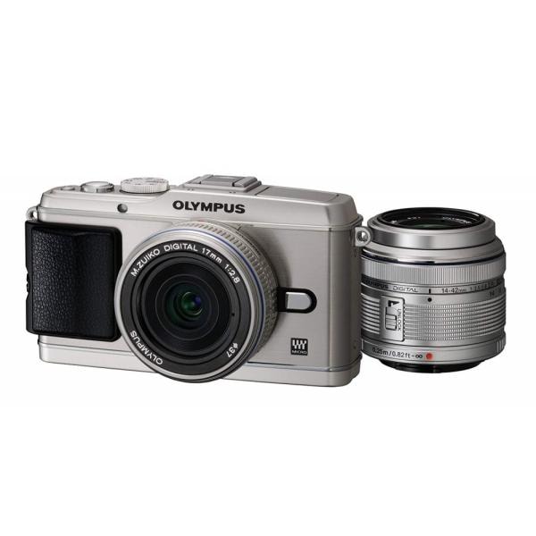 中古】オリンパス OLYMPUS E-P3 ツインレンズキット シルバー SD