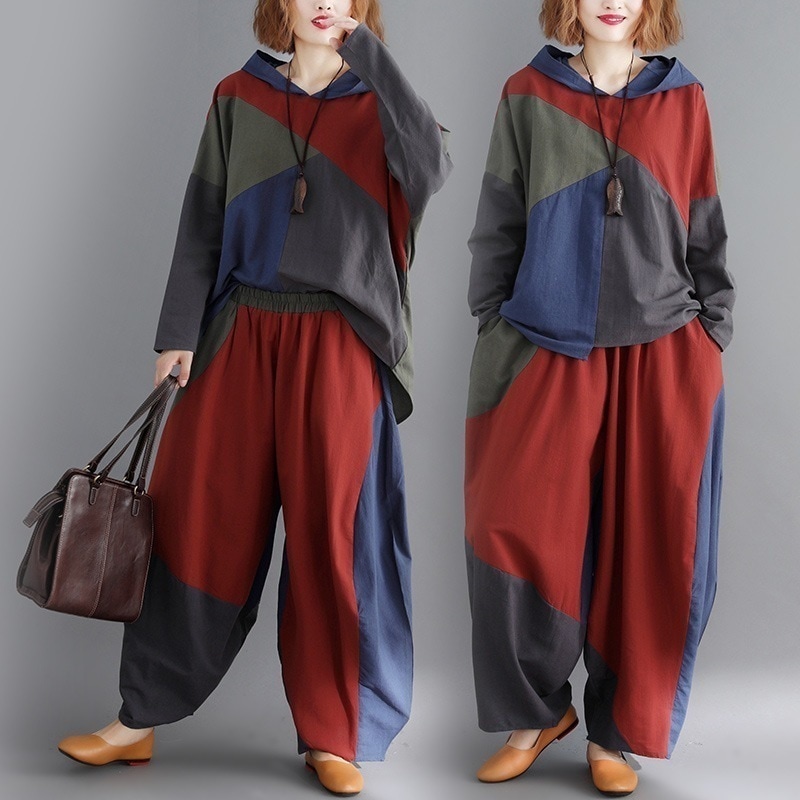 「ファットガール」 民族風 上下セット 春夏 レディース 大人 30代 40代 中年 体型カバー 大きいサイズ セットアップ 中華風 ジャージ 卒業式 ママ フォーマル スーツセットアップ 2 メガ割