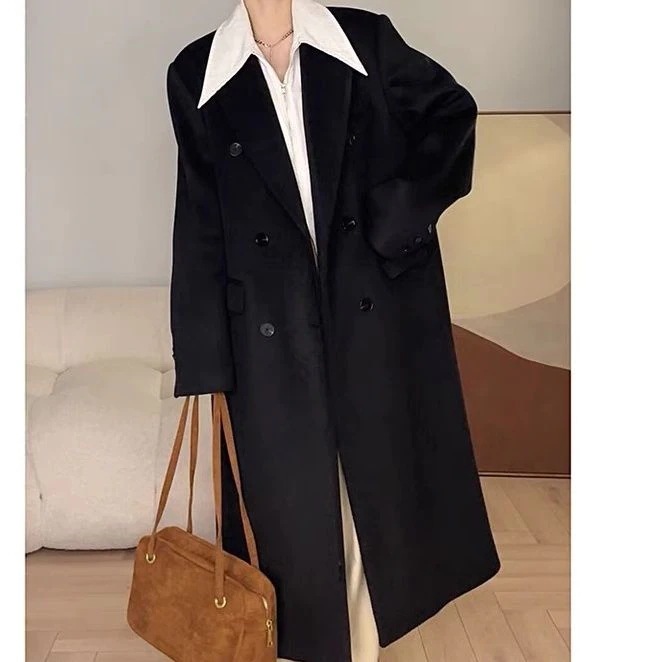 韓国ファッション レディース レトロ アウター レディース トレンチコート ロング 大人気 レディースファッション24 母の日 6,352円