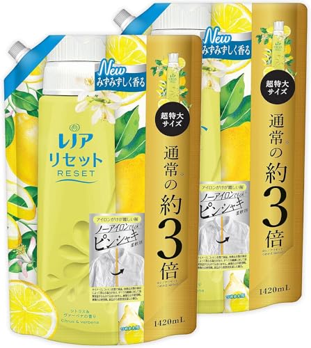【まとめ買い】 大容量 レノア リセット 柔軟剤 シトラス＆ヴァーベナ 詰め替え 1,420mL 2個