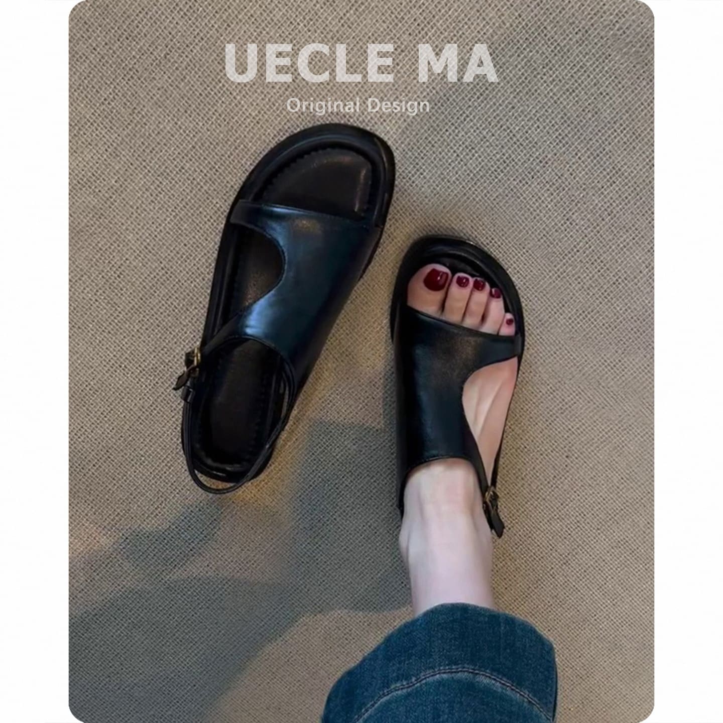 超柔らかいシープスキン夏に履く女性のための厚底サンダルファッショナブル高級レトロカジュアル多用途のソフトソールローマシューズ