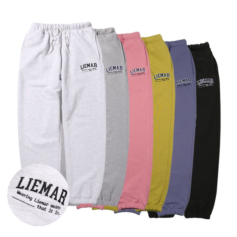 SIGNATURE LIEMAR JOGGER PANTS 無地 ポケット刺繍パンツ 6色 4サイズ
