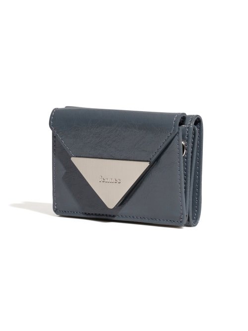 【FENNEC】 CRINKLE TRIANGLE TRIPLE WALLET D - DARK GREY 財布 正規品