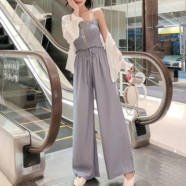 セットアップ カーディガン ワイドパンツ 袖あり ノースリーブ 長袖 上下セット 3点セット スリーピース かわいい 大人可愛い シンプル カジュアル 大人 おしゃれ お洒落 かっこいい レトロ 5,621円
