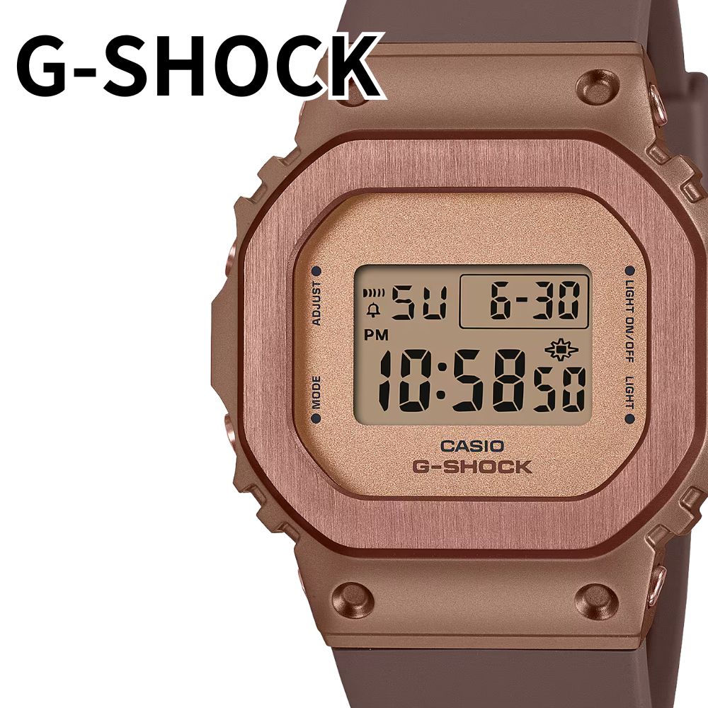 G-SHOCK Gショック レディース メンズ GM-S5600 小さめ デジタル 腕時計 メタル 樹脂ベルト ブラウン 20気圧防水 CASIO カシオ 海外モデル プレゼント ギフト 男性 女性