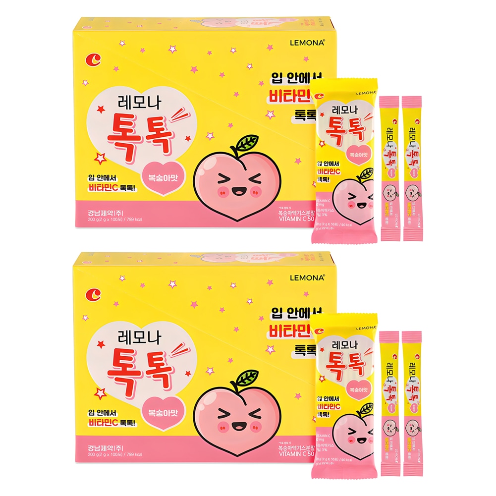 トクトク ビタミン ピーチ味 200g(2g X 100袋) X 2個