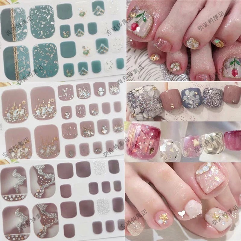 【1つ買うと99個無料】3+1枚!5+2枚!ネイルシール 簡単だ 足 フット貼るだけ 韓国人気商品 フットネイルシール ネイルカラー マニキュア つけ爪 ネイル ネイルチップ ジェルネイル パーツ ネ