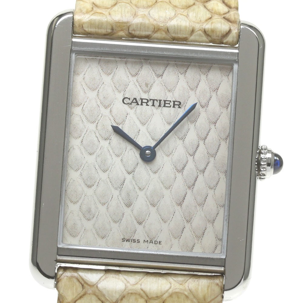 カルティエ CARTIER W5200021 タンクソロ LM 蛇柄 クォーツ メンズ _845738【中古】