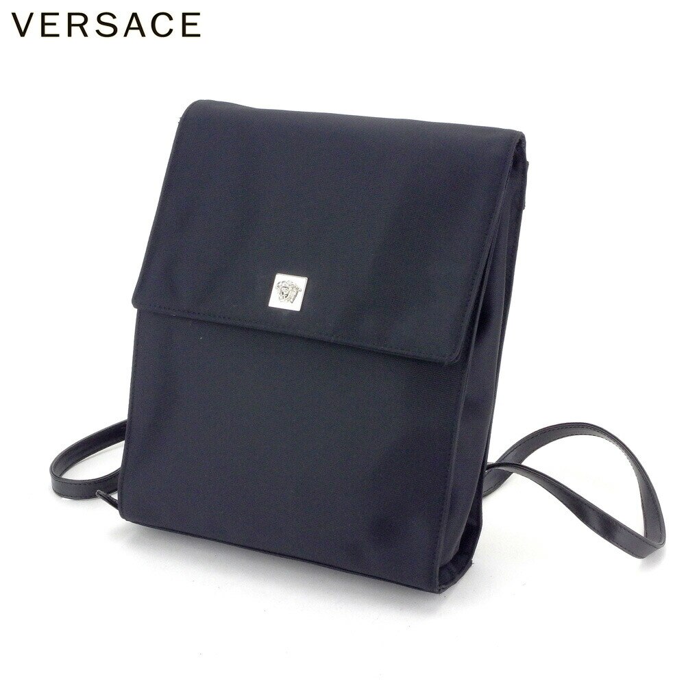 バックパック リュック メドゥーサ ブラック シルバー 中古