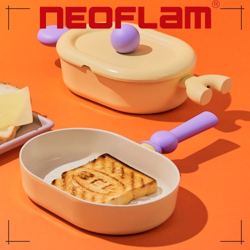 人気2点セット* BUTTER FINGER (鍋24cm+フライパン24cm) 可愛いデザイン