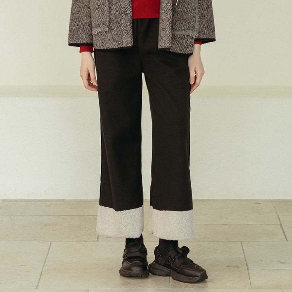 (マックスカルティッジョ) フリースカブラワイドウールパンツ