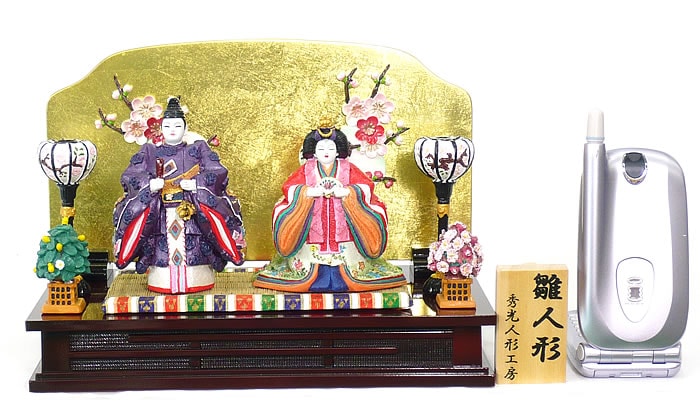 【雛人形】【E046】　極彩　陶器立雛飾りセット【ひな人形】【新作】【秀光】【限定品】 8,873円