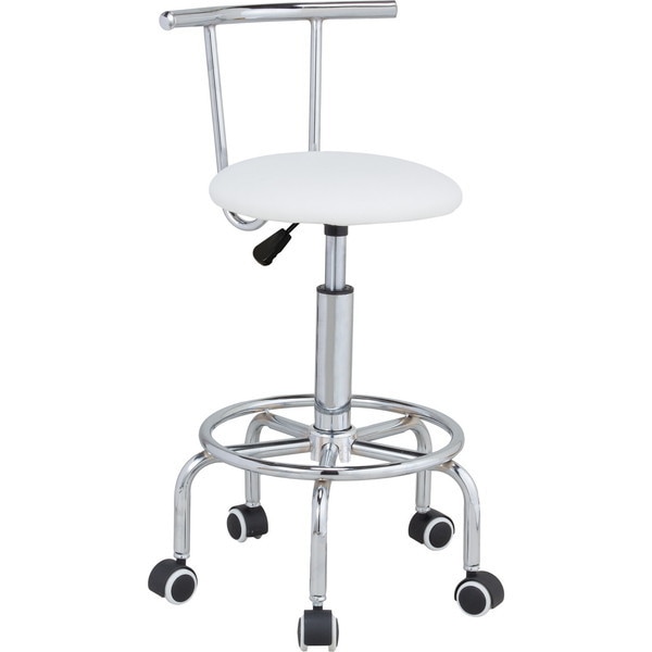 ファミリーライフ らくらく昇降式回転チェア ホワイト(0414210) メーカー直送