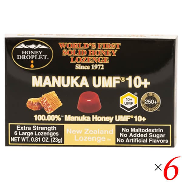 マヌカハニー キャンディ のど飴 ハニードロップレット マヌカハニーUMF10 （のど飴）18g/6粒 6個セット ハニージャパン