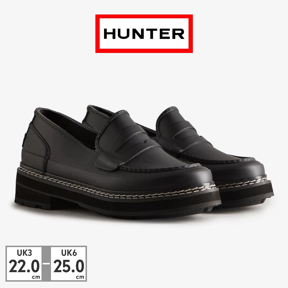 HUNTER ローファー レディース リファイン スティッチ ペニー WFF1089RMA ハンター WOMENS REFINED STITCH PENNY LOAFER スリムフィット 防水