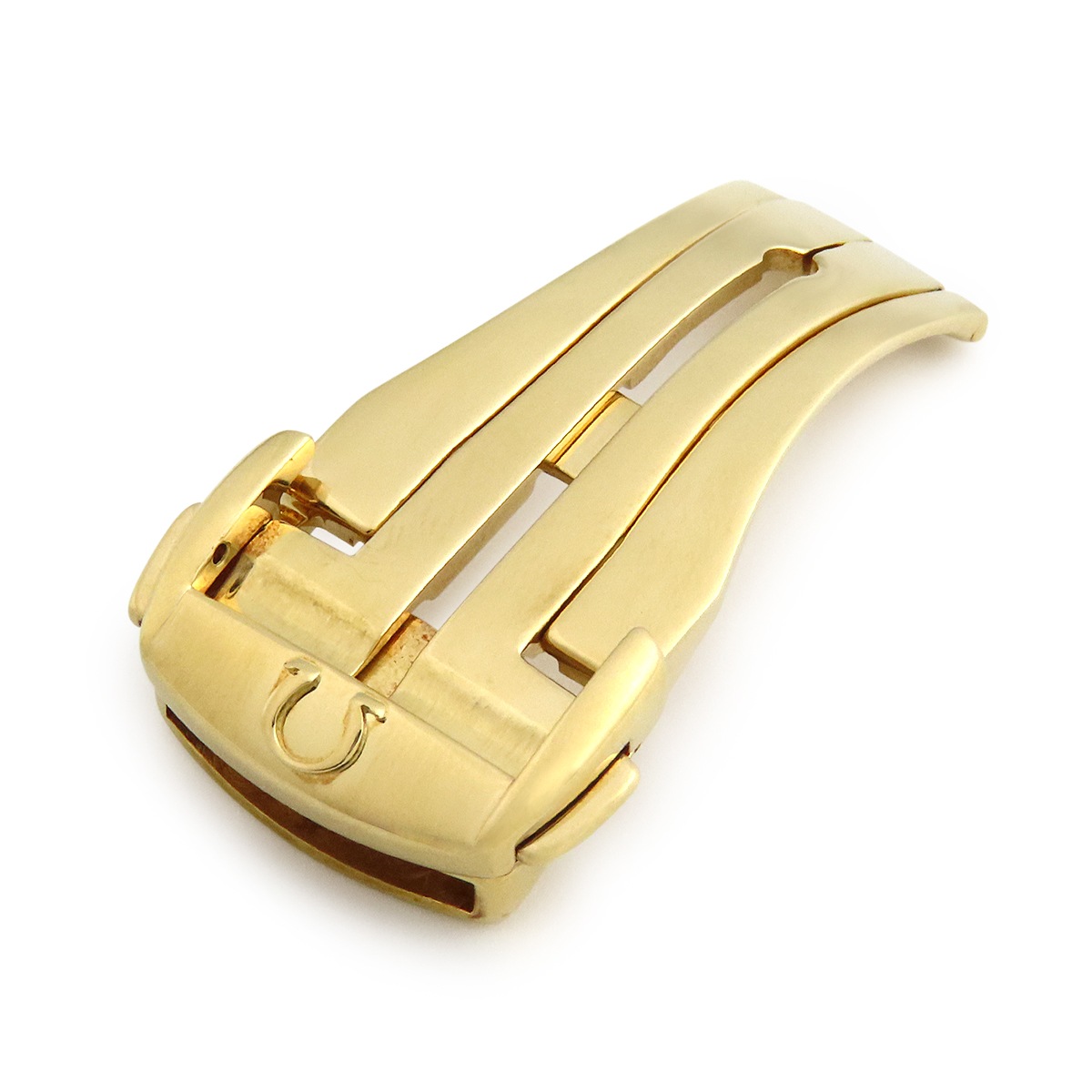 オメガ OMEGA 腕時計パーツ K18YG イエローゴールド 純正 16mm幅対応 フォールディング Dバックル パーツ 替え 交換 予備 K18YG イエローゴールド 750 金 【中古】