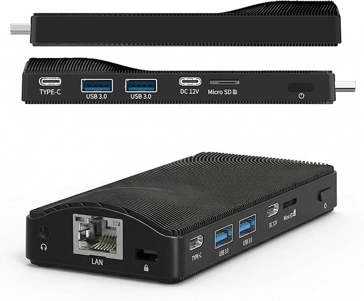 有線LAN搭載スティックPC 8GB 128GB Windows 11 Pro Celeron J4105 小型PC Gigabit RJ45ポート (J4105 8GB+128GB)