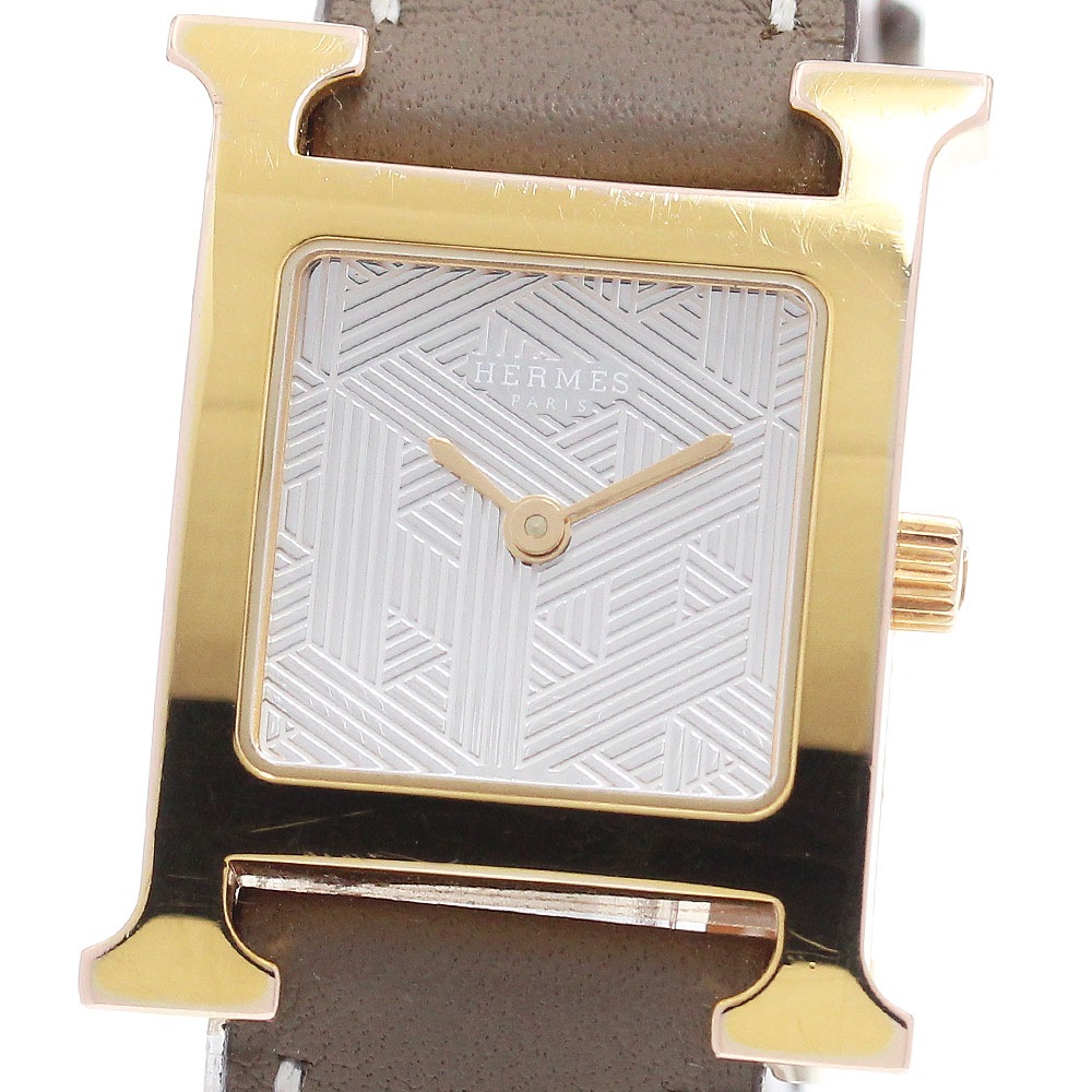 エルメス HERMES HH1.202c Hウォッチ クォーツ レディース 内箱・保証書付き_962799【中古】