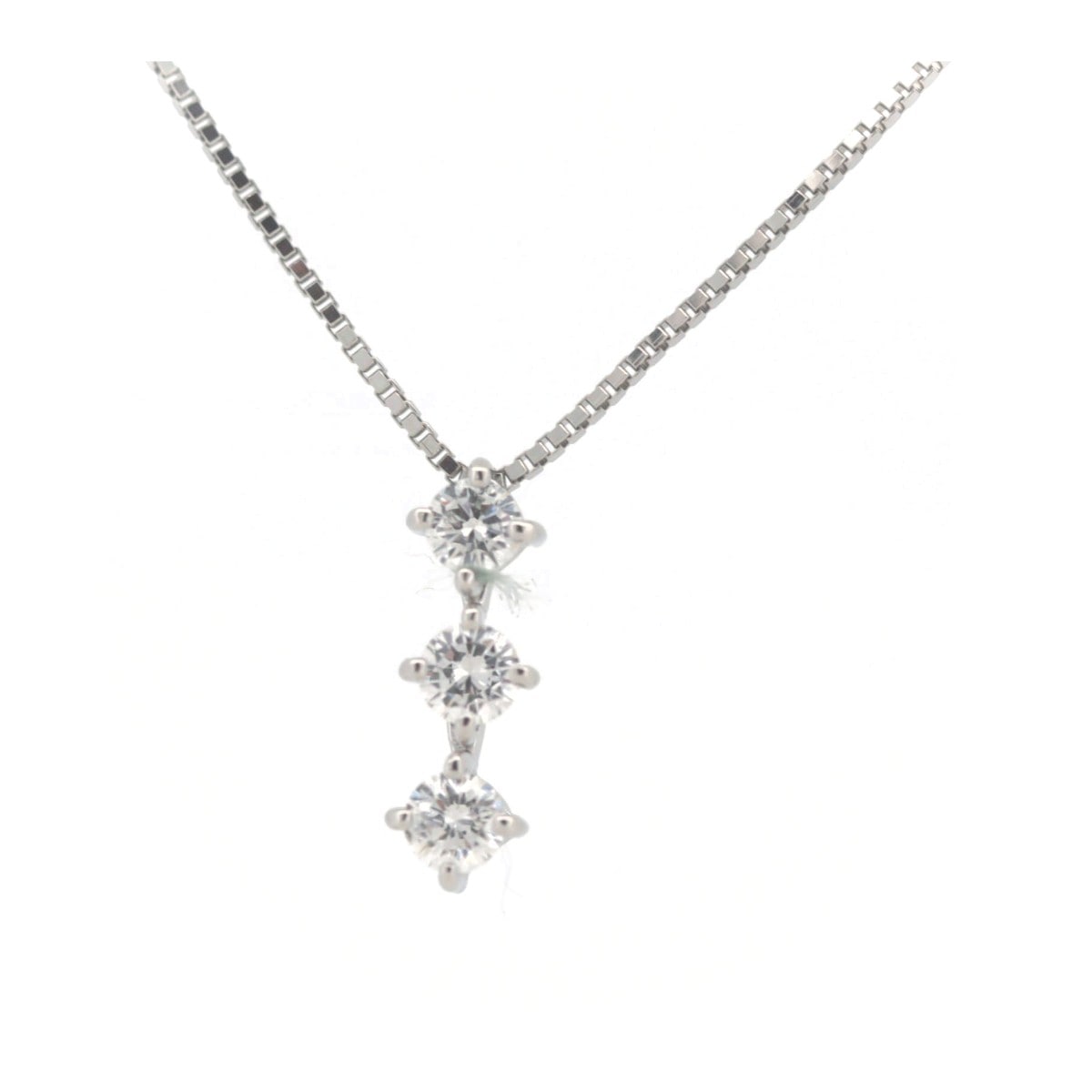 トリロジー ダイヤモンド ネックレス 0.301ct Pt900/Pt850(プラチナ) 質屋出品