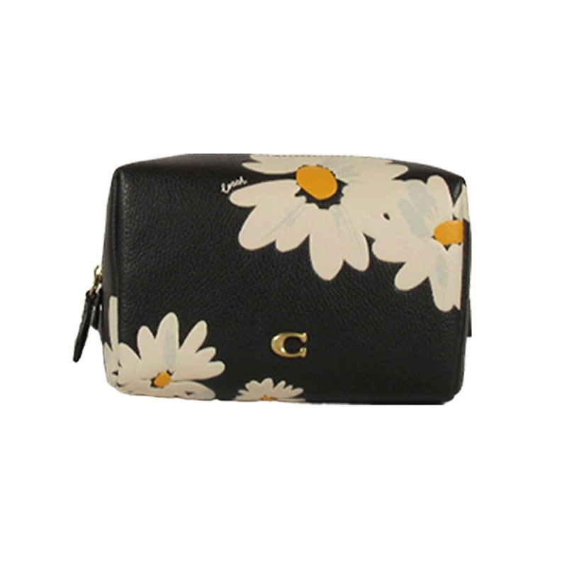 【並行輸入品】 Floral Printed Leather Essential Cosmetic Pouch CR516 エッセンシャル コスメティック ポーチ フローラル プリ