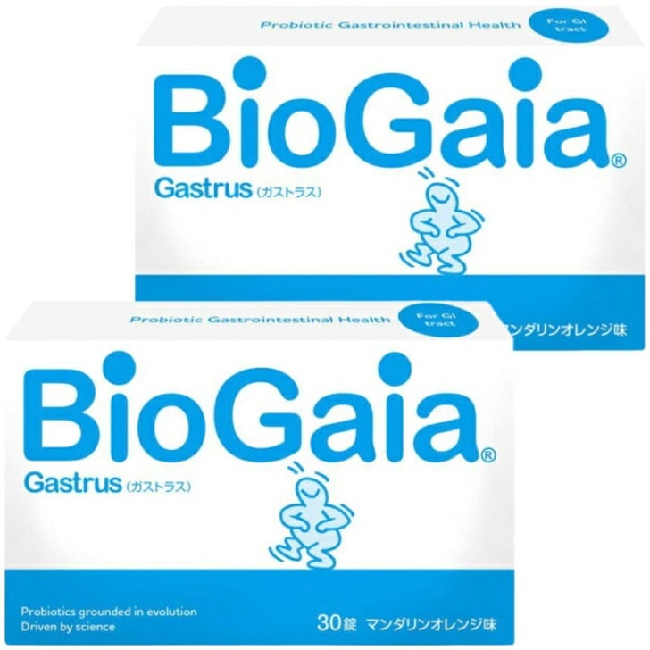 BioGaia2個セット Gastrus ガストラス 30錠 マンダリンオレンジ味