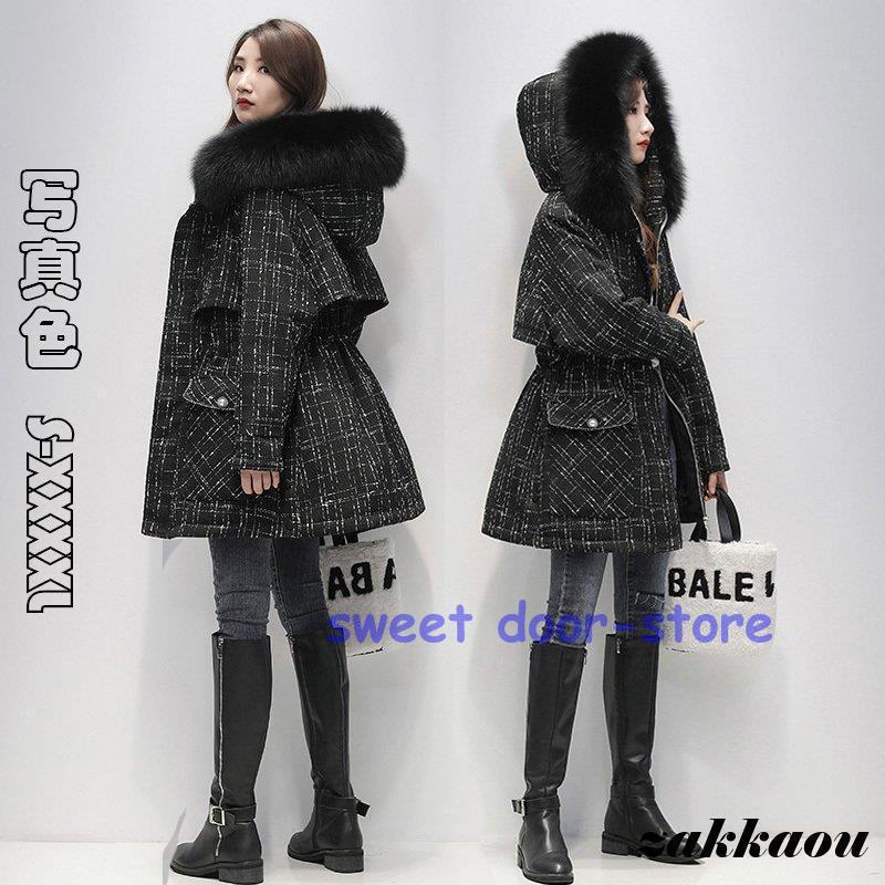 コート レディース フード付きコート ロング丈 モッズコート アウター中綿ダウン キルティング ミリタリーコート ファー ボア暖かい 羽織り 秋 冬 冬服 40代