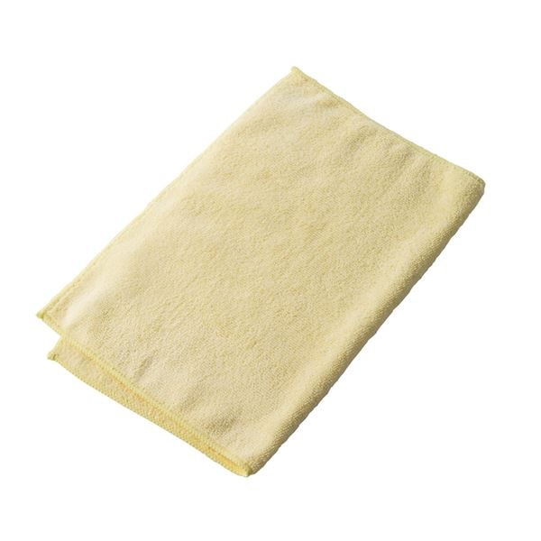 （まとめ） マイクロファイバークロス/掃除用品 エコノミー（10枚入） イエロー 約300400mm 3セット