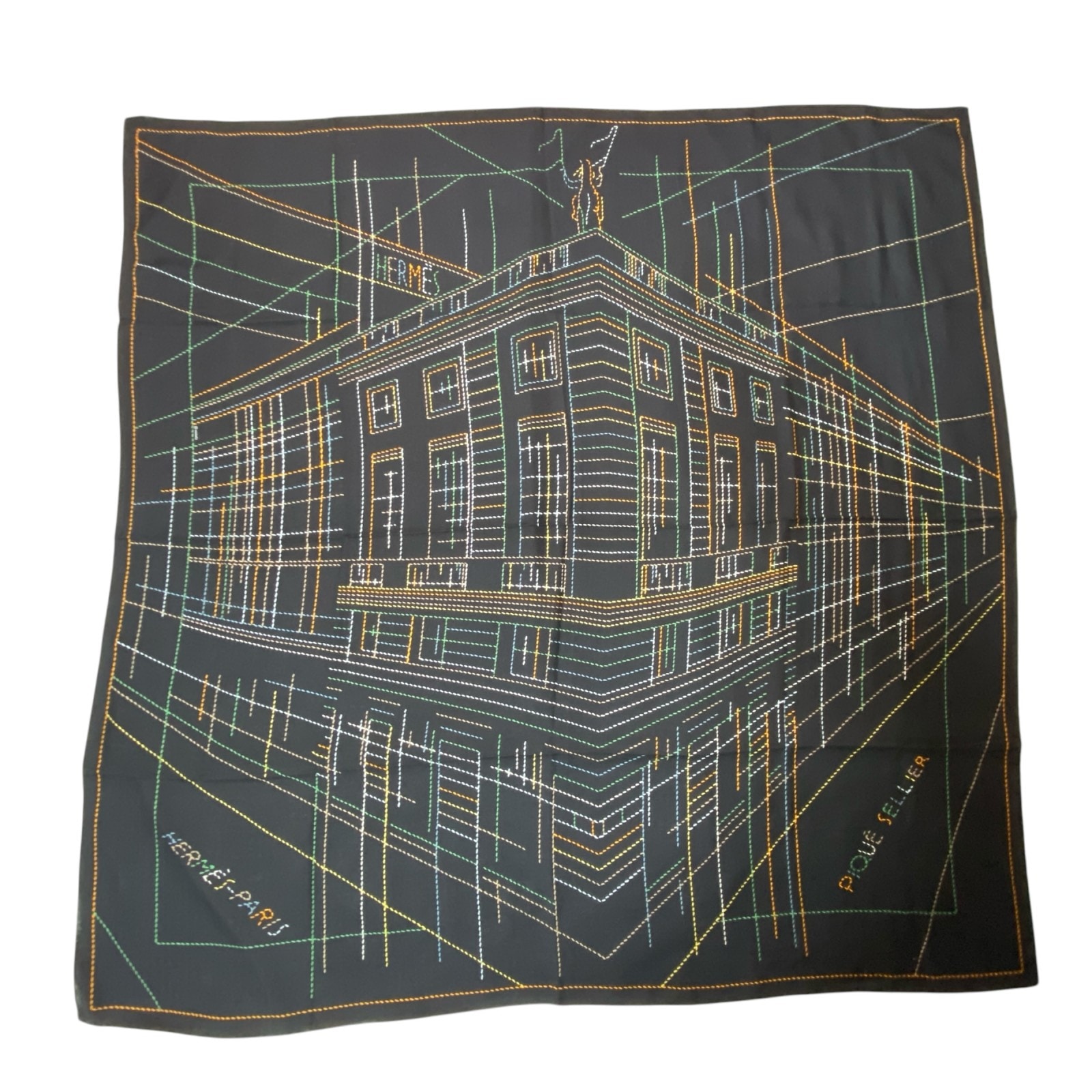 新品 エルメス HERMES レディース カレジェアン140 ピケセリエ PIQUE SELLIER