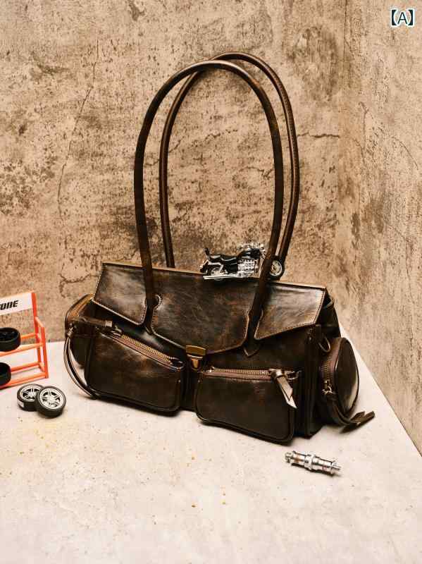 レディース　バッグ　カジュアル ARACHNID 高級 ジッパー ロング ハンドル バイク バッグ ハンドバッグ クロス ボディバッグ