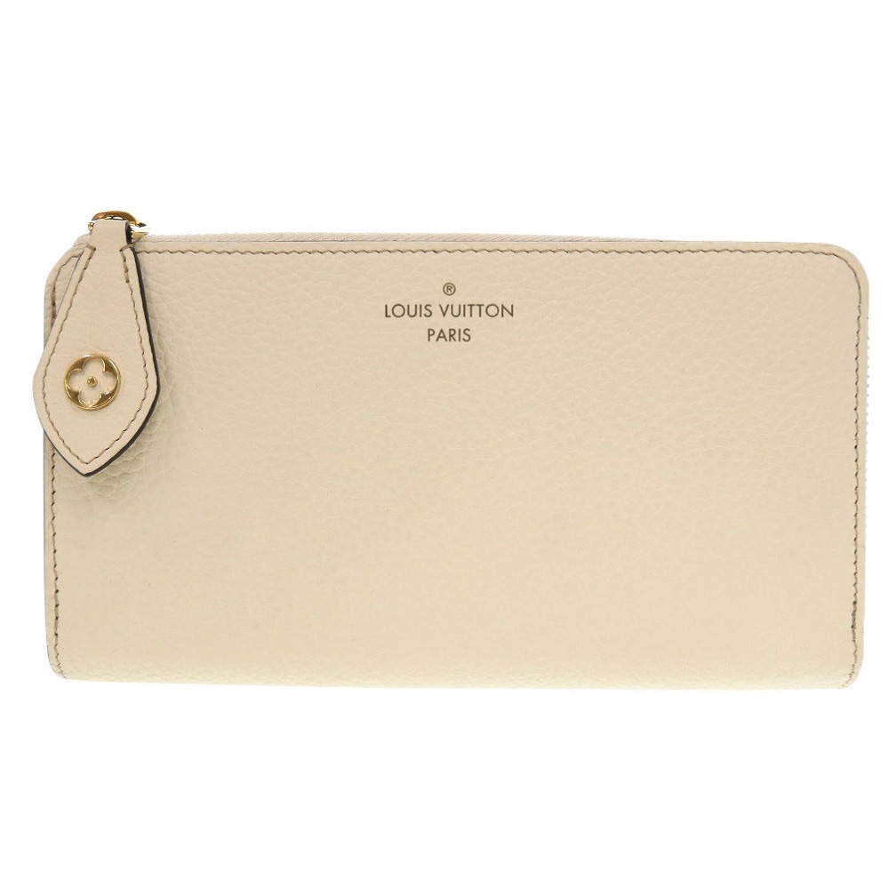 美品 L字ファスナー ポルトフォイユ コメット M69504 長財布 レザー/トリヨンレザー クレーム LV 1431【中古】 レディース