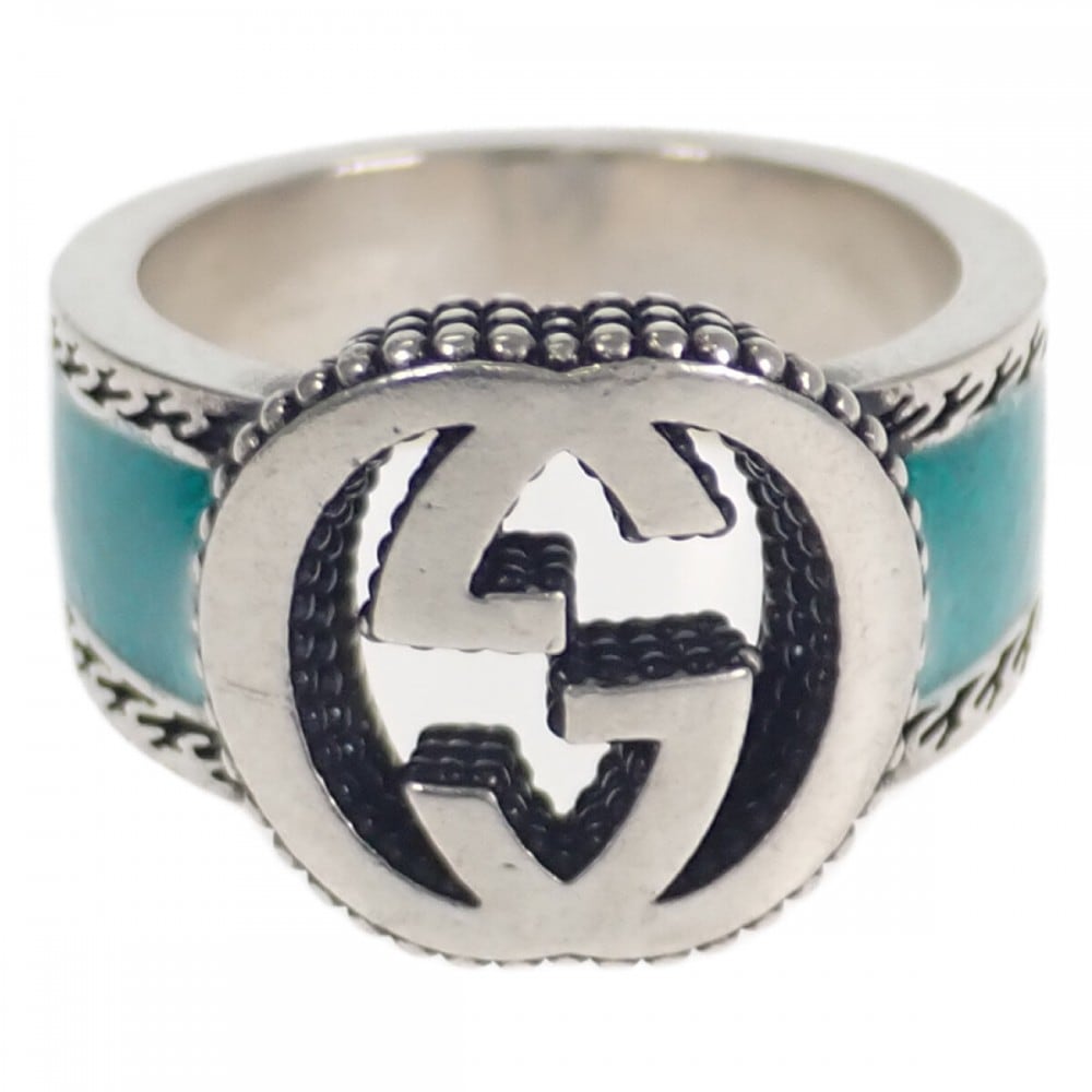 インターロッキングG 645572_J8410_8136 リング シルバー925 ターコイズエナメル レディース【ABランク】