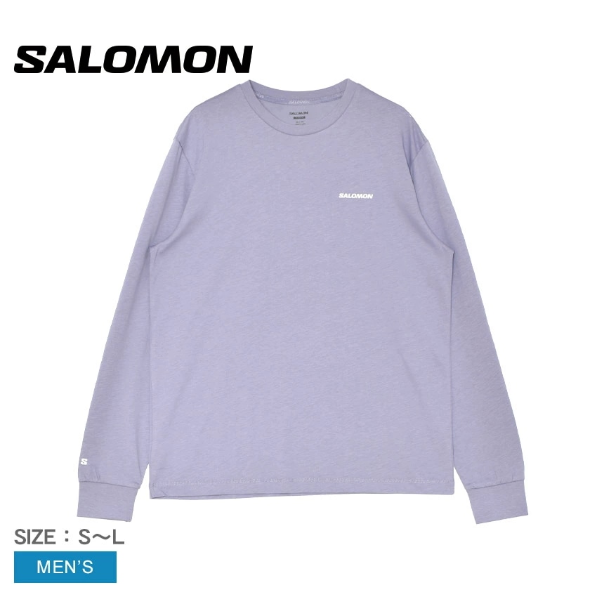 SALOMON LOGO 長袖 Tシャツ LC2526000 メンズ ウェア ウエア トップス 長袖 ロンT カットソー クルーネック アウトドア レジャー キャンプ カジュアル シンプル