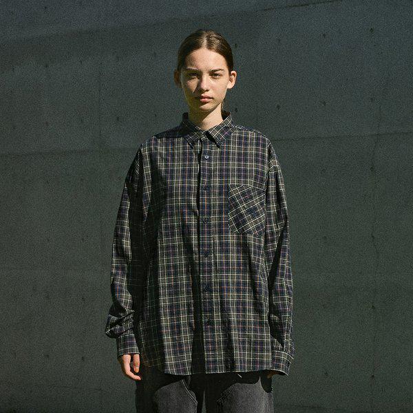スラムロゴ ギークシック チェック ポケット シャツ FLS210 / 2color W