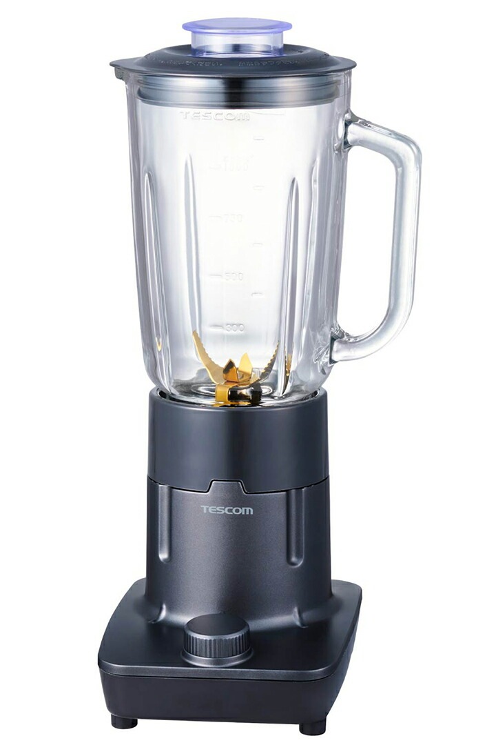 テスコム ジュースミキサー 1000ml ガラスミキサー ガラスボトル ダイヤルスイッチ式 グレー TMX45A-H